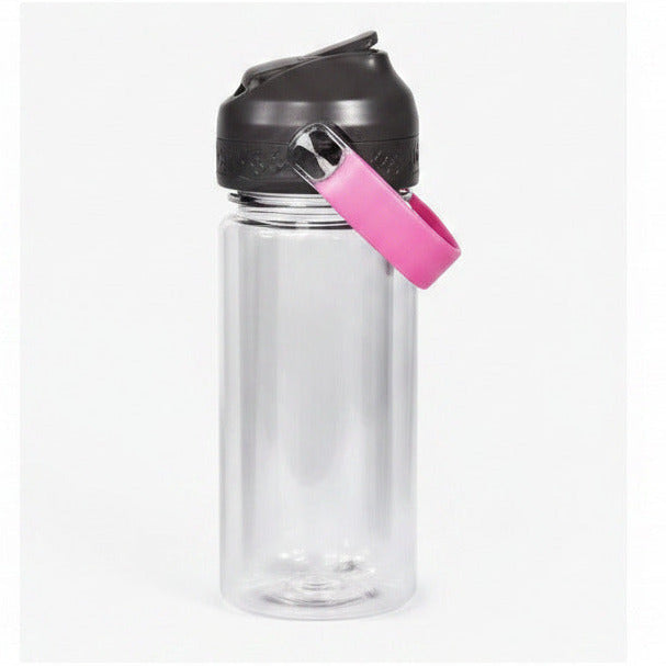 10oz Drink Bottle – Brown Lid & Pink Handle