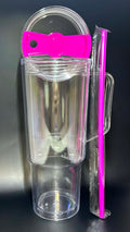 40oz Acrylic Barbie Pink Snow Globe Cup