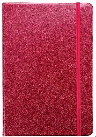 A5 Glitter Notebook (Redish Pink)