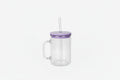 Snow Globe Style Mug 17oz – Purple Lid & Clear Straw