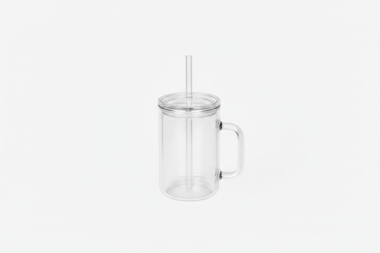 Snow Globe Style Mug 17oz – Clear Lid & Clear Straw