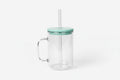 Snow Globe Style Mug 17oz – Mint Lid & Clear Straw