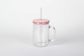 Snow Globe Style Mug 17oz – Pink Lid & Clear Straw