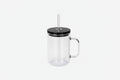 Snow Globe Style Mug 17oz – Black Lid & Clear Straw