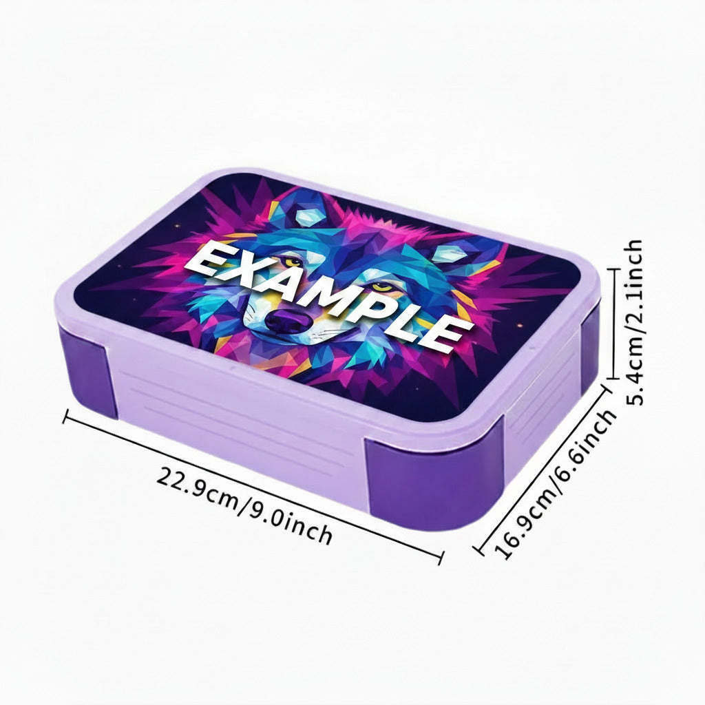 Sublimation Bento Snack/Lunch Box (Purple)